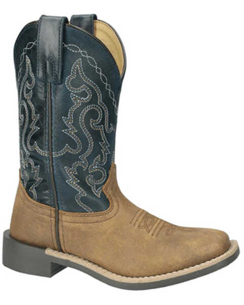 Smoky Mountain Little Boys' Midland Western Boots - Broad Square Toe , Brown, hi-res