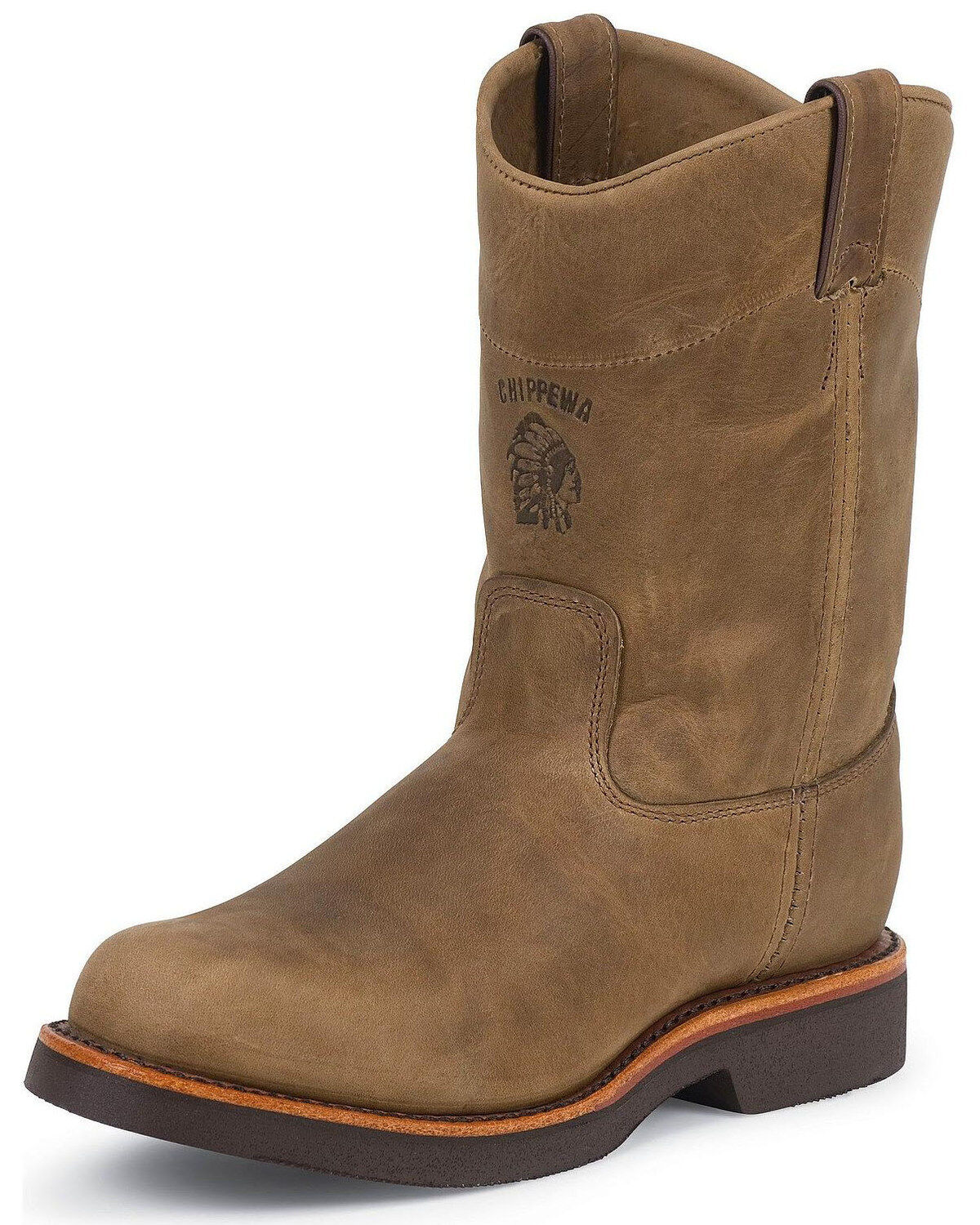 Image #2 - Chippewa Men's Pull-On Work Boots - Round Toe, , hi-res