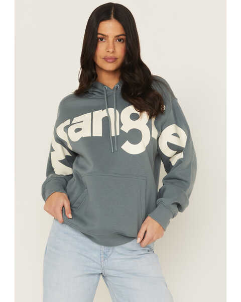 Wrangler Retro Women's Logo Hoodie, Blue, hi-res