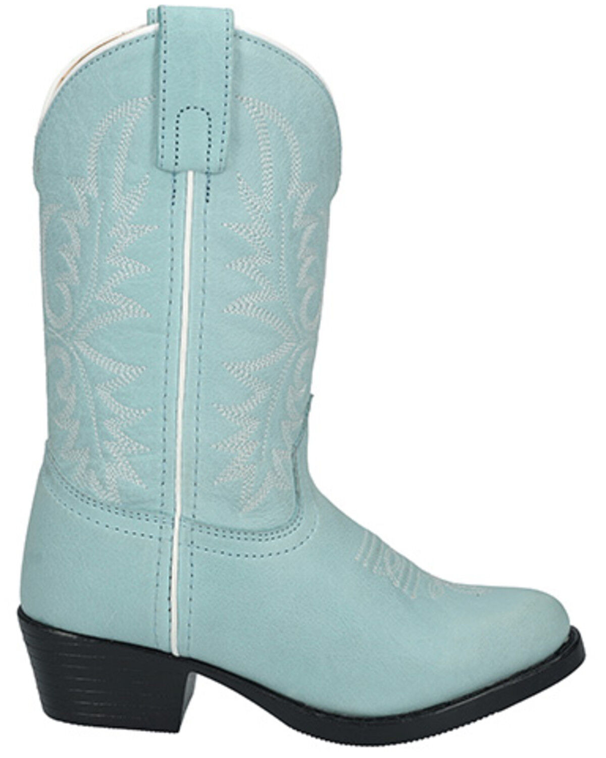 Image #2 - Smoky Mountain Little Girls' Denver Western Boots - Round Toe, Light Blue, hi-res
