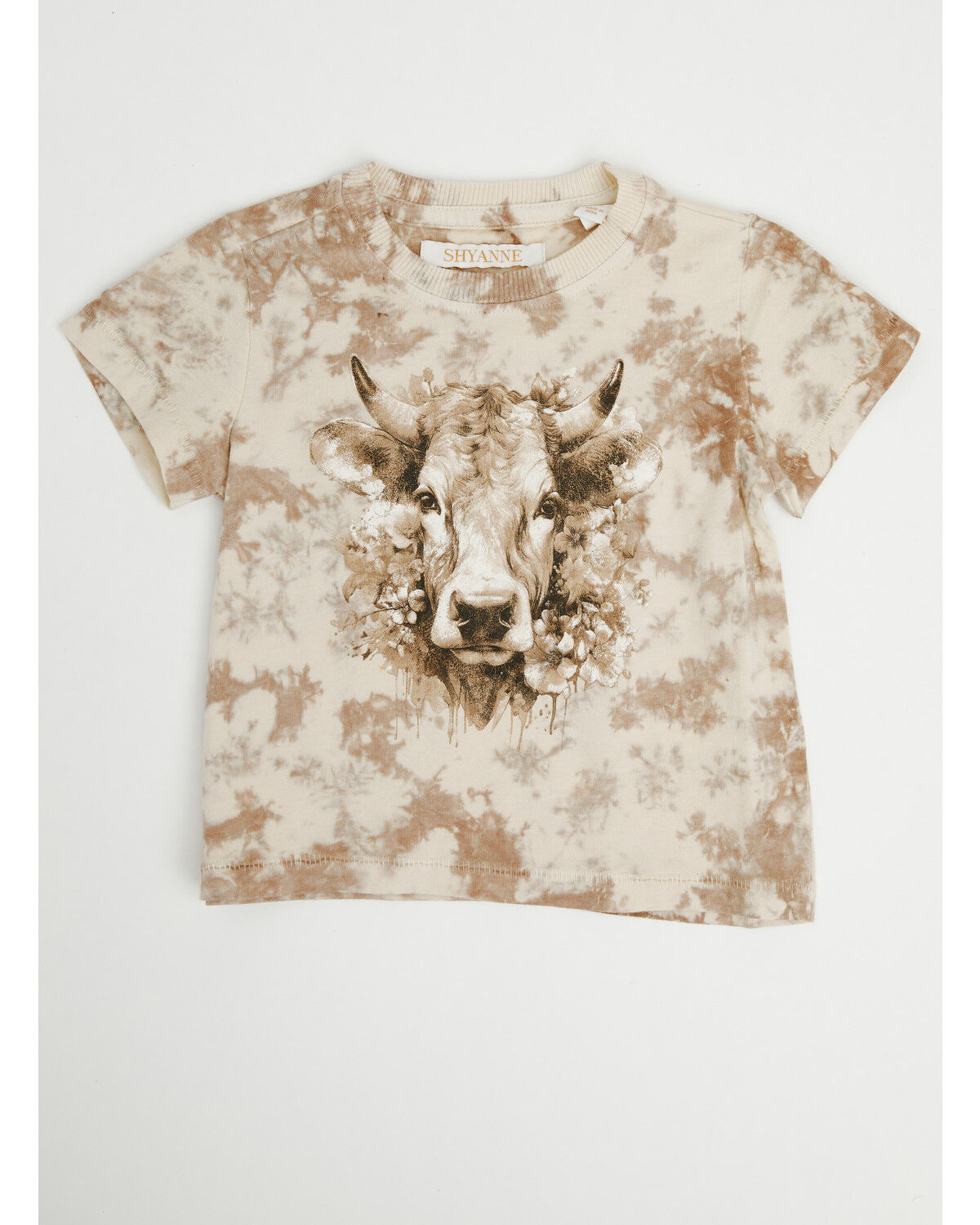 Image #1 - Shyanne Toddler Girls' Hazel Short Sleeve Graphic Tee, Cream, hi-res