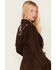 Idyllwind Women's Batavia Embroidered Fringe Suede Coat, Dark Brown, hi-res