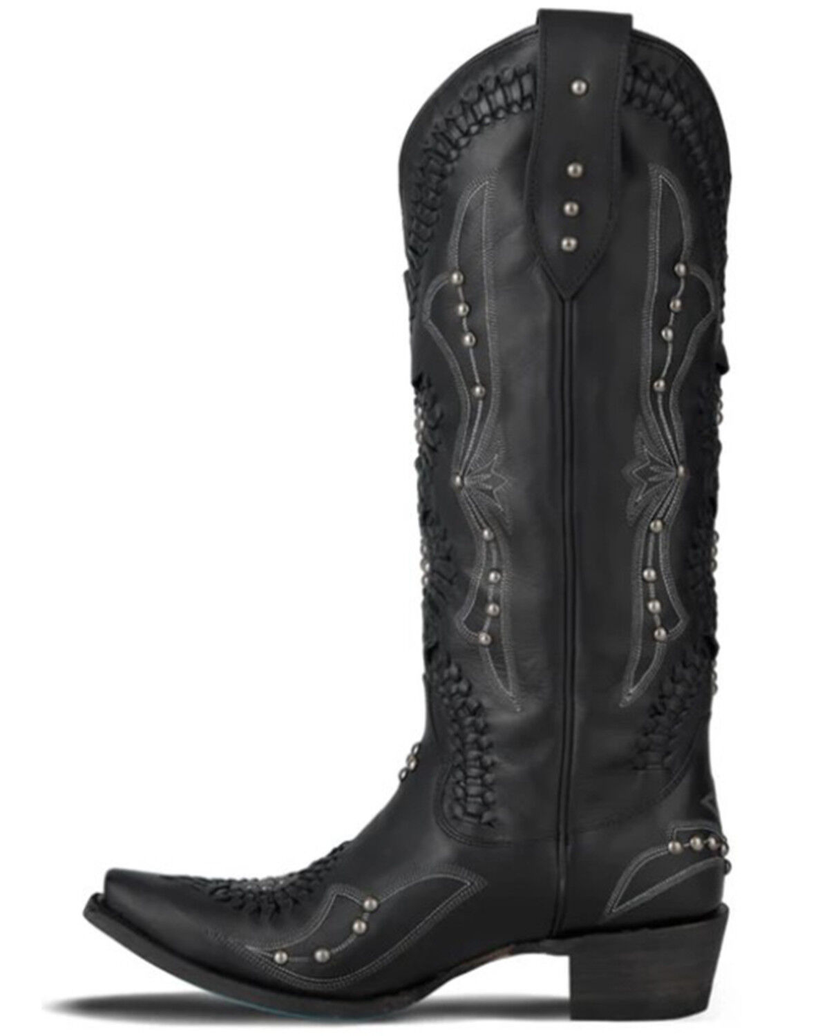 Image #3 - Lane Women's Cossette Tall Western Boots - Snip Toe, Jet Black, hi-res