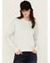Image #1 - Carhartt Women's Loose Fit Midweight Henley Sweatshirt, Seafoam, hi-res