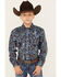 Image #1 - Cinch Boys' Paisley Print Long Sleeve Button-Down Western Shirt, , hi-res