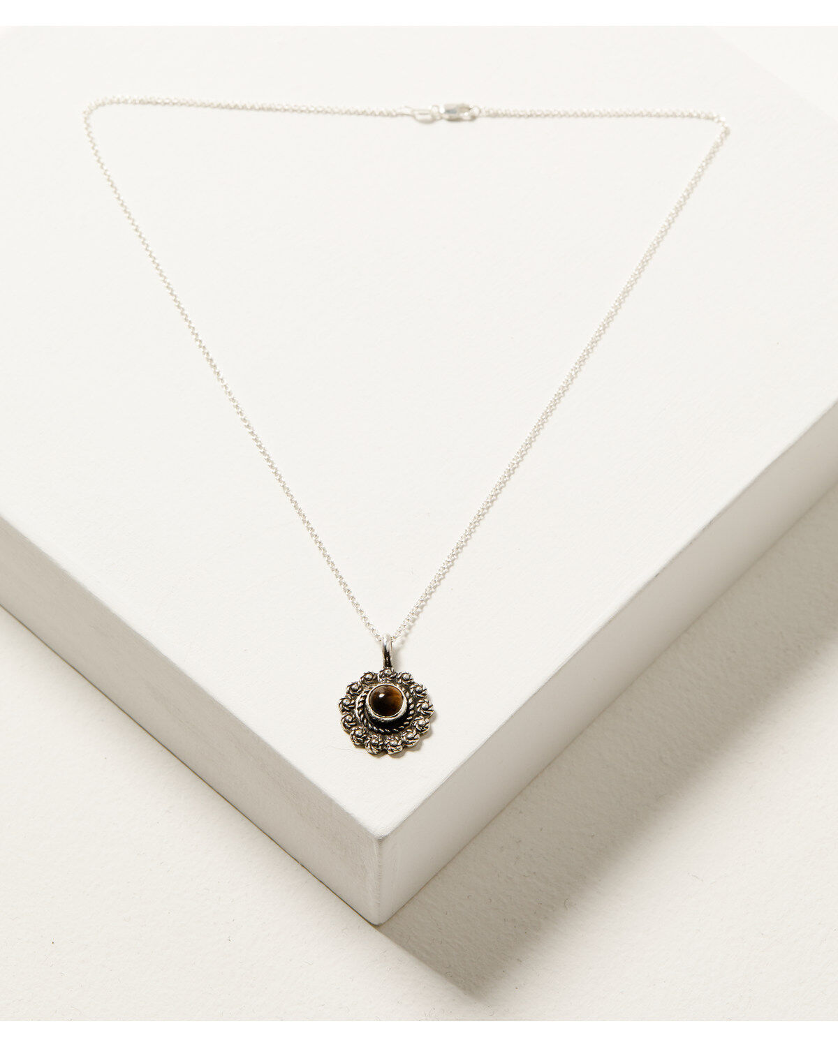 Image #3 - Broken Arrow Jewelry Women's Flower Concho Necklace, Silver, hi-res