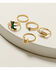Image #1 - Shyanne Women's Boot Leaf Ring Set - 5 Piece, Gold, hi-res