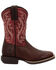 Image #2 - Durango Boys' Shyloh Western Boots - Broad Square Toe, Mahogany, hi-res