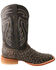 Image #2 - Twistex X Men's Ruff Stock Fill-Quill Ostrich Vamp Exotic Western Boot - Broad Square Toe, Black, hi-res