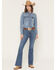 Image #1 - Wrangler Women's Elsie Medium Wash Bespoke High Rise Flare Stretch Denim Jeans, Medium Wash, hi-res