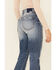 Daze Women's Medium Wash Slim Straight Leg Ankle Jeans, Medium Blue, hi-res