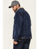 Cinch Men's FR Stretch Denim Sherpa Lined Trucker Work Jacket , Indigo, hi-res