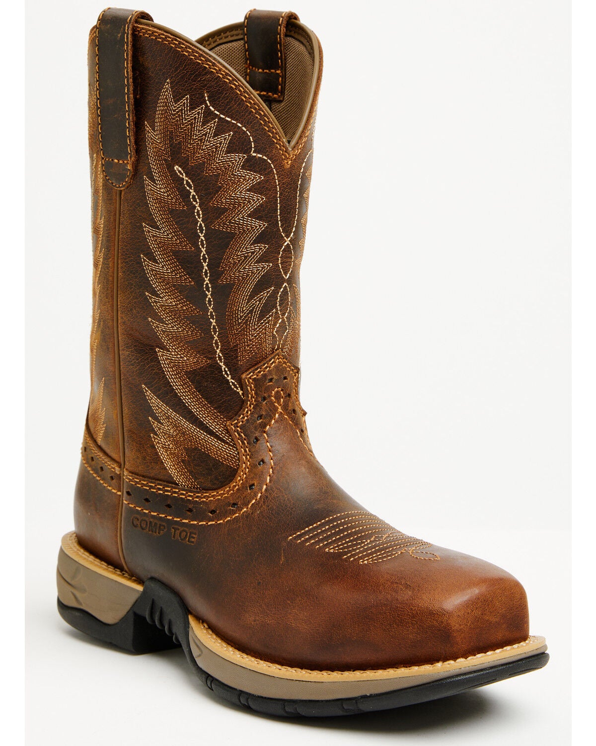 Shyanne Women's Drifting Pull-On Work Boots - Composite Toe, Brown, hi-res