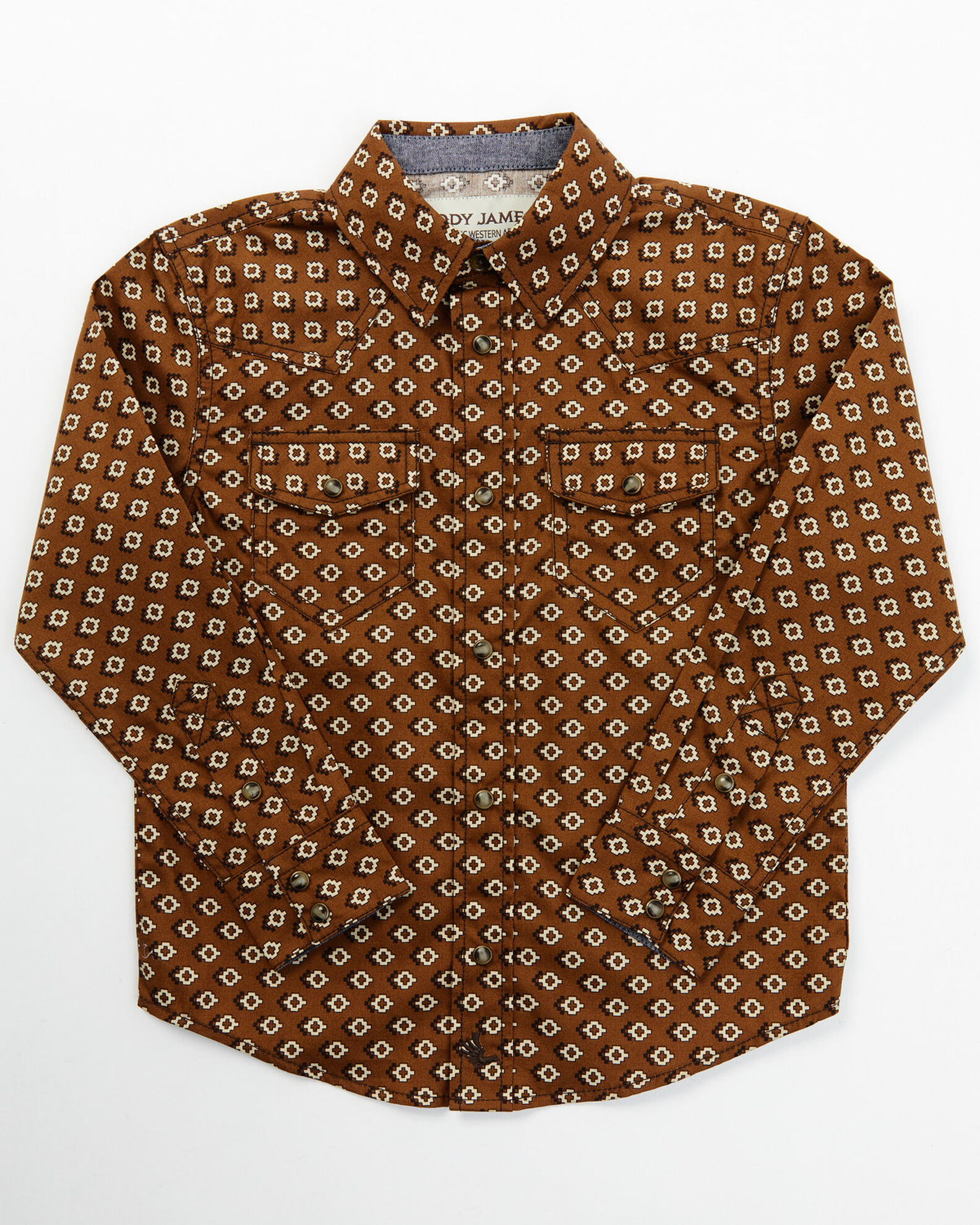 Cody James Toddler Boys' Rabbit Foot Long Sleeve Snap Western Shirt