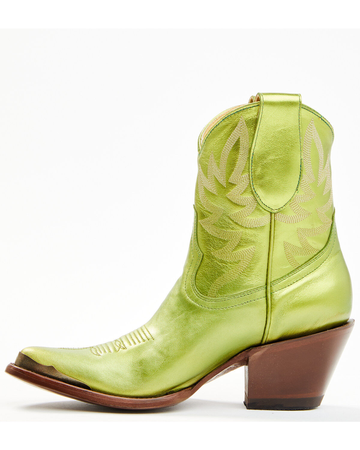 Image #3 - Idyllwind Women's Envy Metallic Fashion Leather Western Booties - Round Toe, Green, hi-res