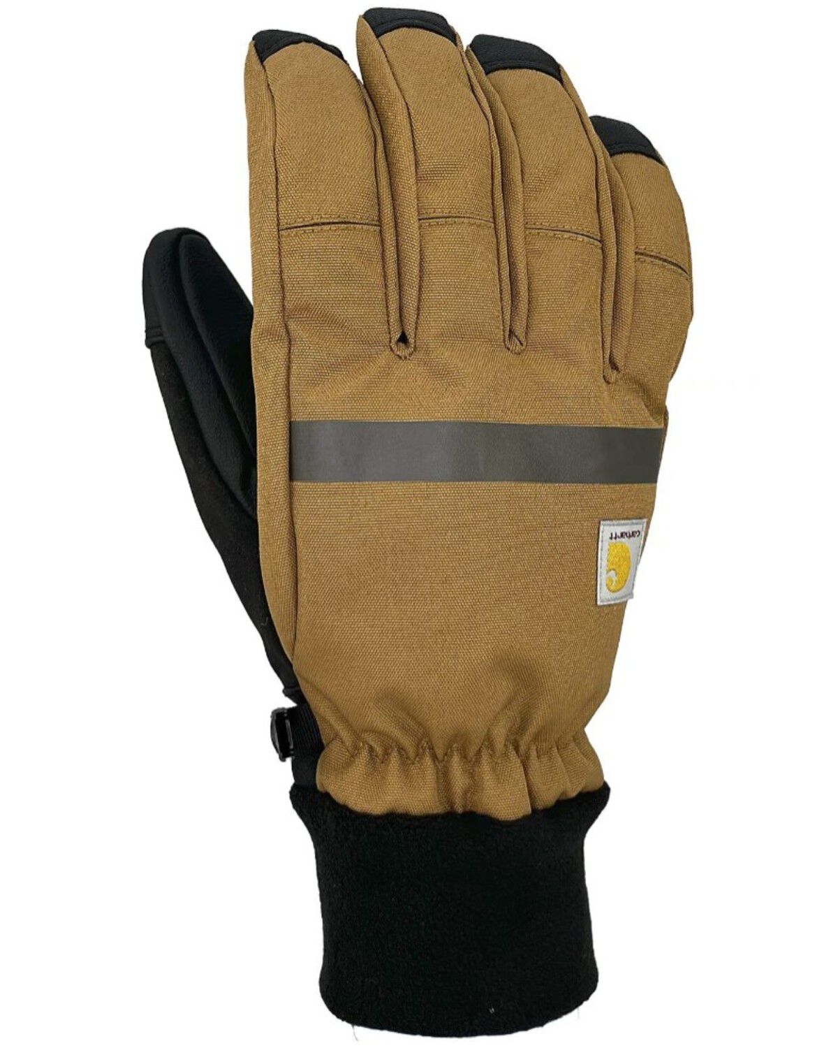 Image #2 - Carhartt Waterproof Thermal-Lined Secure Cuff Gloves, Black/brown, hi-res