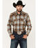 Pendleton Men's Canyon Large Plaid Long Sleeve Western Flannel Shirt , Blue, hi-res