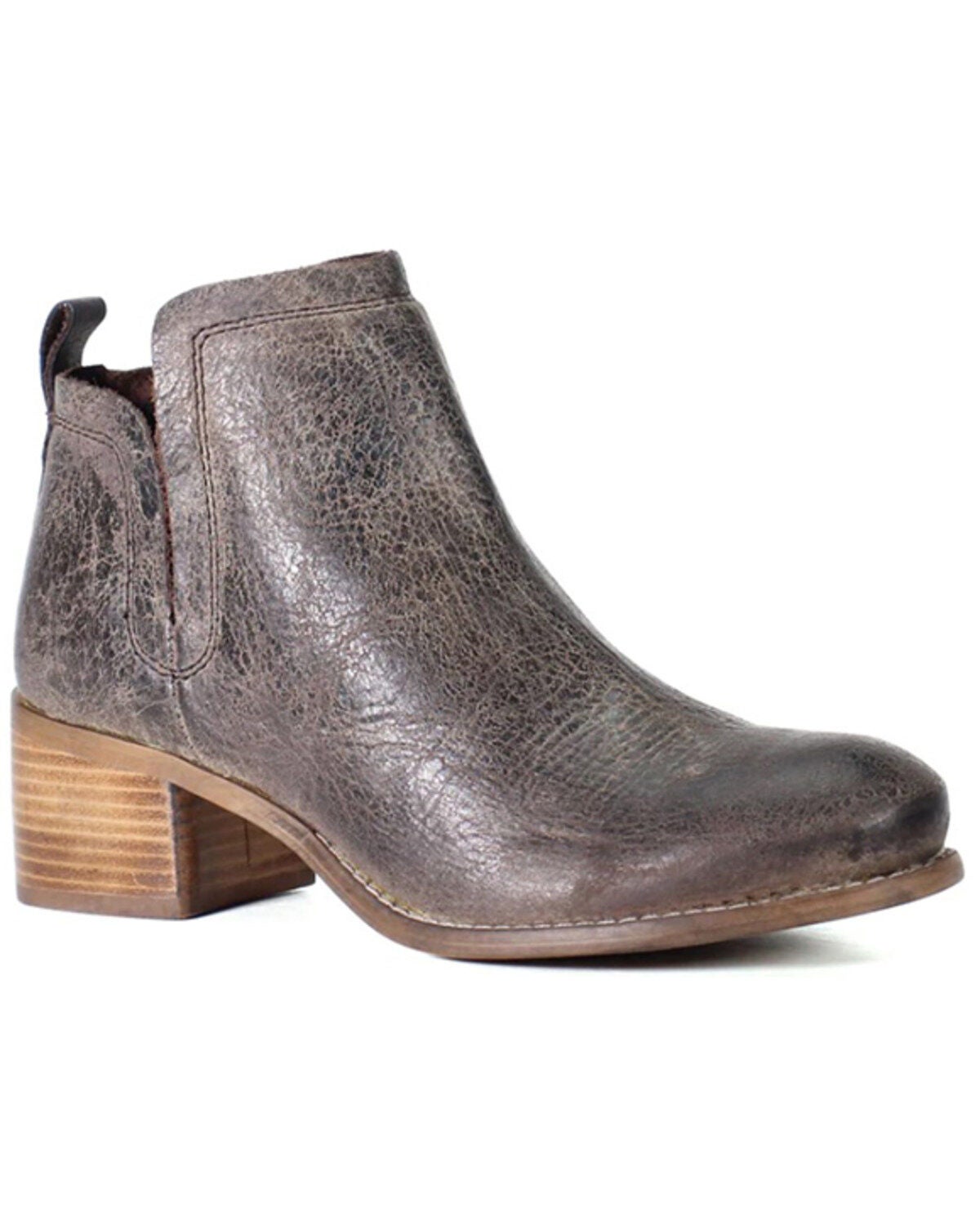 Diba True Women's Win Doe Booties - Round Toe, Charcoal, hi-res