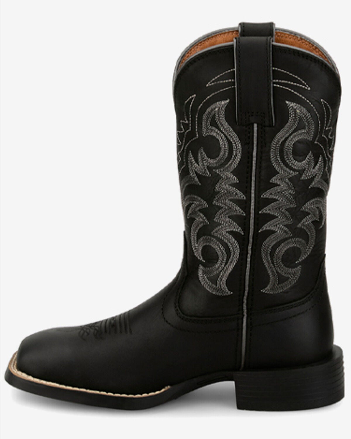 Image #3 - Justin Women's Stampede Della Performance Western Boots - Broad Square Toe, Black, hi-res