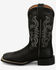 Image #3 - Justin Women's Stampede Della Performance Western Boots - Broad Square Toe, Black, hi-res