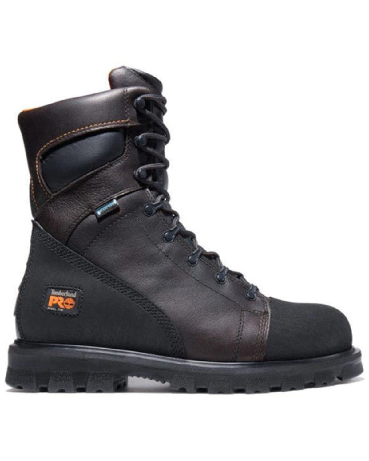 Image #2 - Timberland PRO Men's 8" Ringmaster Waterproof Work Boots - Steel Toe, Brown, hi-res