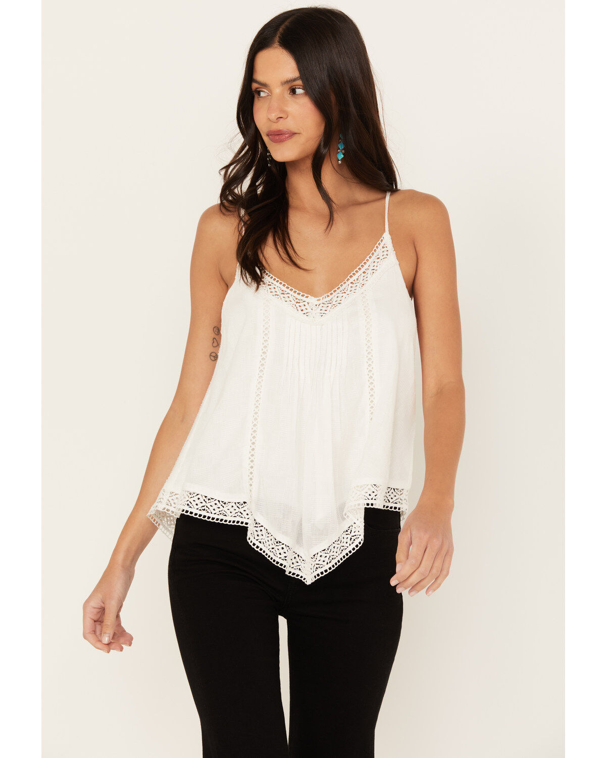 Image #1 - Miss Me Women's Handkerchief Hem Sleeveless Top, , hi-res