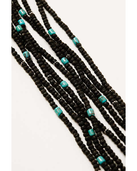 Paige Wallace Women's 9-Strand Turquoise & Lava Beaded Necklace, Black, hi-res