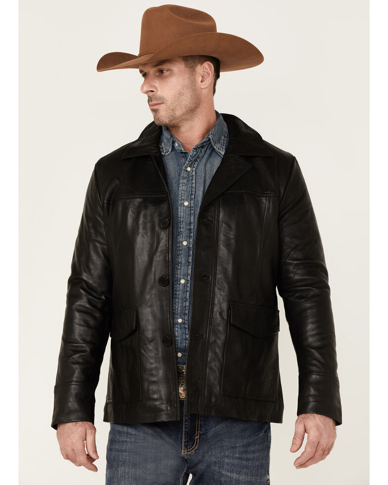 Milwaukee Leather Men's Leather Car Coat Jacket Boot Barn