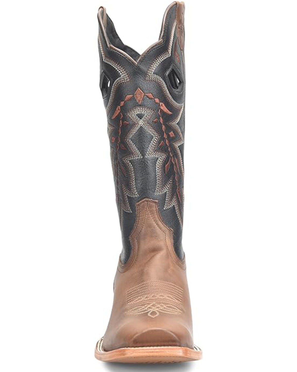 Image #4 - Double H Men's Buckaroo Tall Western Boots - Broad Square Toe, Caramel, hi-res