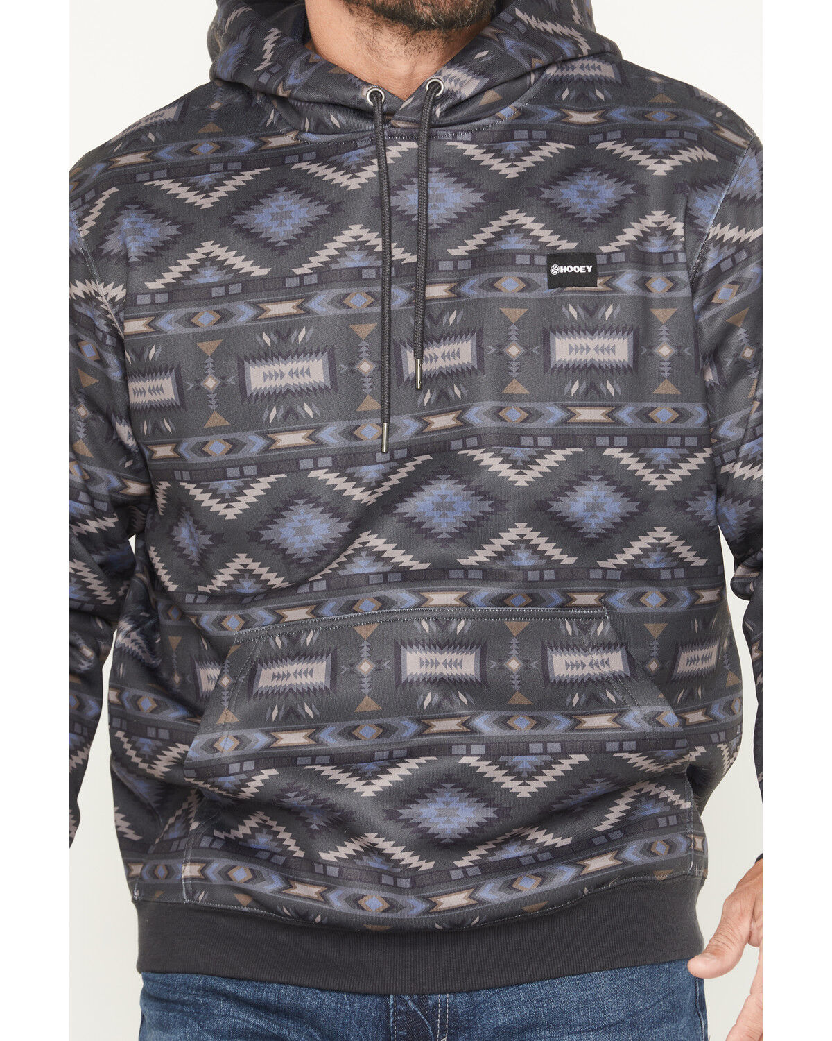 Image #3 - Hooey Men's Legendary Phantom Southwestern Print Hooded Sweatshirt, Brown, hi-res