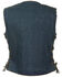 Image #2 - Milwaukee Leather Women's 6 Pocket Side Lace Denim Vest - 3X/4X, Blue, hi-res