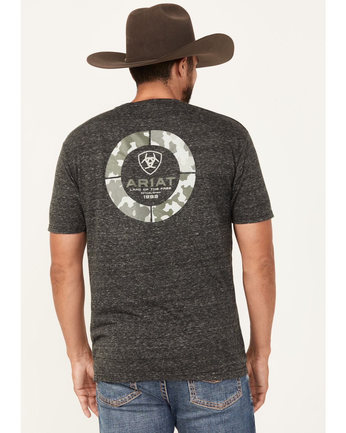 Image #4 - Ariat Men's Camo Ring Short Sleeve Graphic T-Shirt, , hi-res