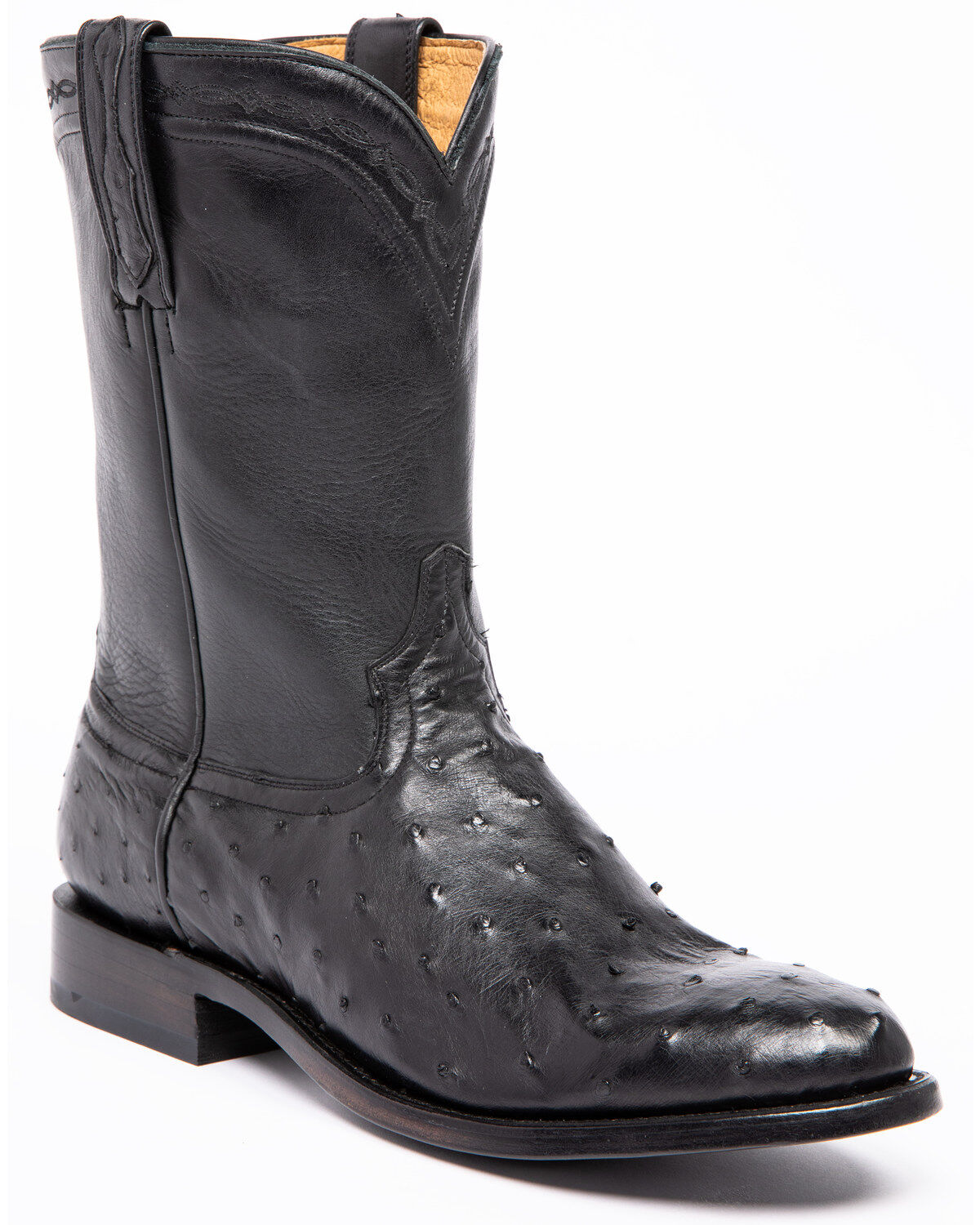 Image #2 - Cody James Men's Black Full Quill Ostrich Western Boots - Round Toe, , hi-res