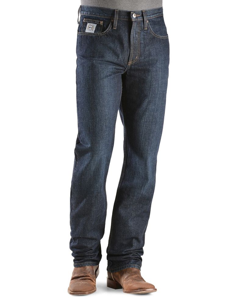 Cinch Men's Silver Label Dark Wash Slim Straight Jeans