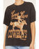 Image #3 - Wrangler Retro Women's Long Live Cowboys Short Sleeve Graphic Tee, Black, hi-res