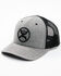 Image #1 - HOOey Men's O Classic Embroidered Logo Mesh-Back Trucker Cap, Charcoal, hi-res