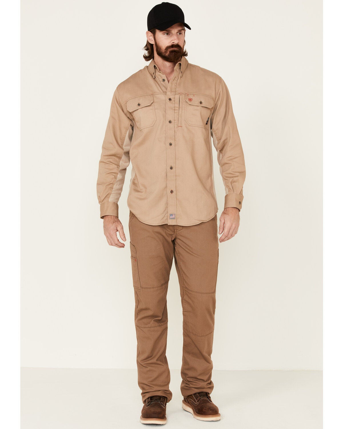 Ariat Men's FR Solid Vent Work Shirt - Khaki