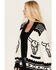Idyllwind Women's Steer Head Knit Boyfriend Cardigan, Black, hi-res