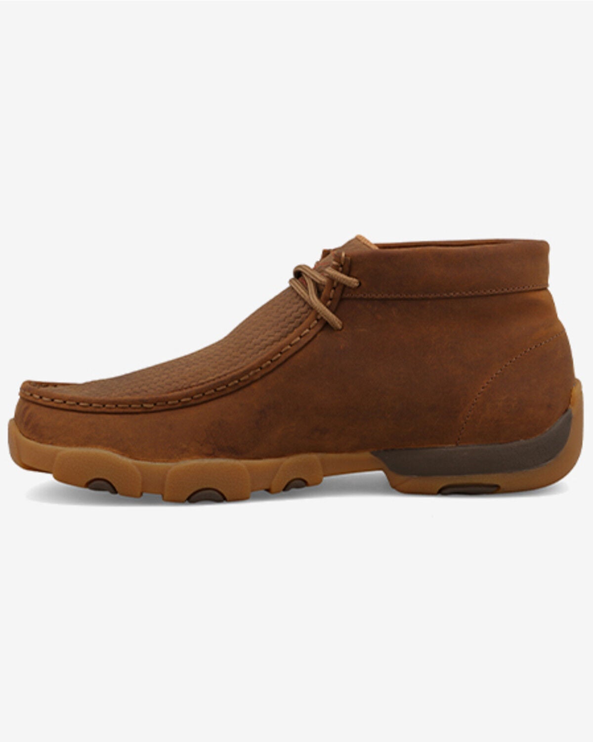 Image #3 - Twisted X Men's Distressed Chukka Driving Mocs, Saddle, hi-res