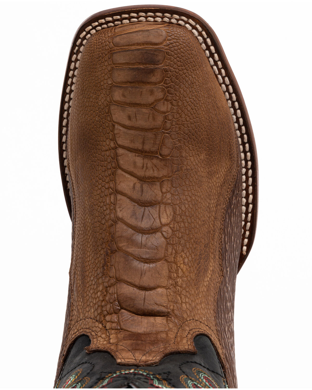 Image #6 - Dan Post Men's Bay Apache Ostrich Western Boots - Wide Square Toe, , hi-res