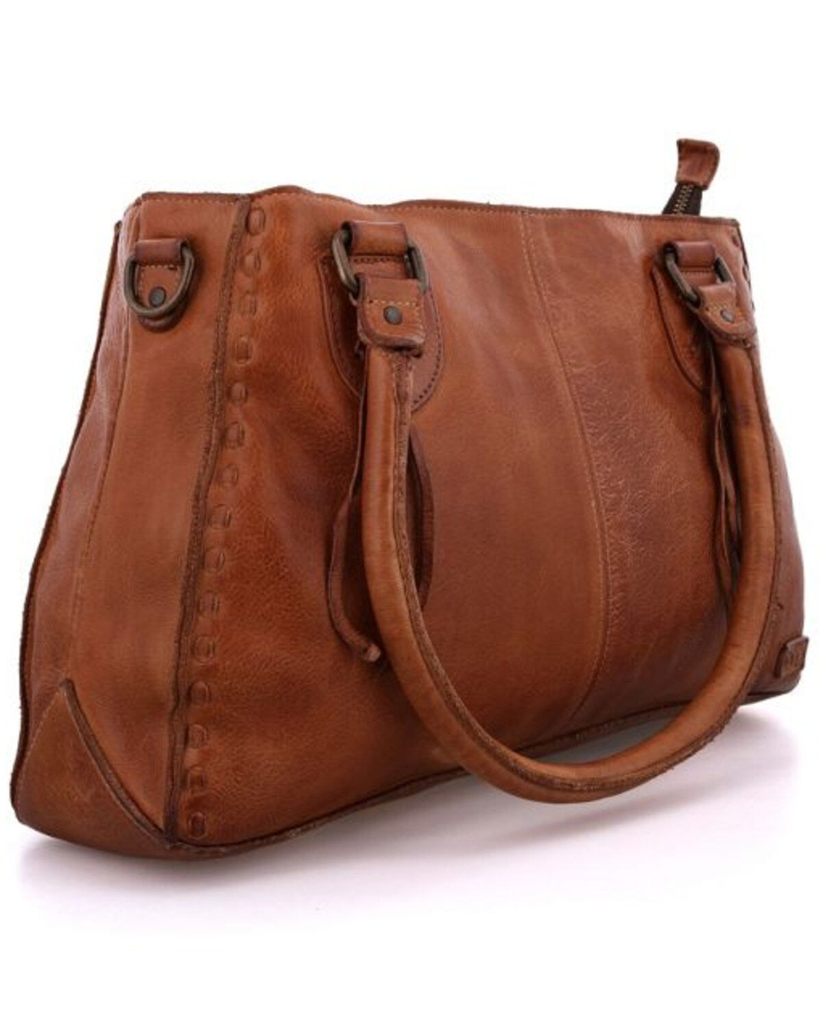 Image #2 - Bed Stu Women's Rockababy Leather Satchel Bag, Tan, hi-res