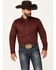 Image #1 - Cody James Men's Basic Twill Long Sleeve Button-Down Performance Western Shirt - Big, Wine, hi-res