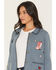 Image #2 - Pendleton Women's Souvenir Patch Button-Down Cardigan, Blue, hi-res