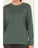 Image #3 - Carhartt Women's Loose Fit Heavyweight Long Sleeve Graphic Tee, Forest Green, hi-res