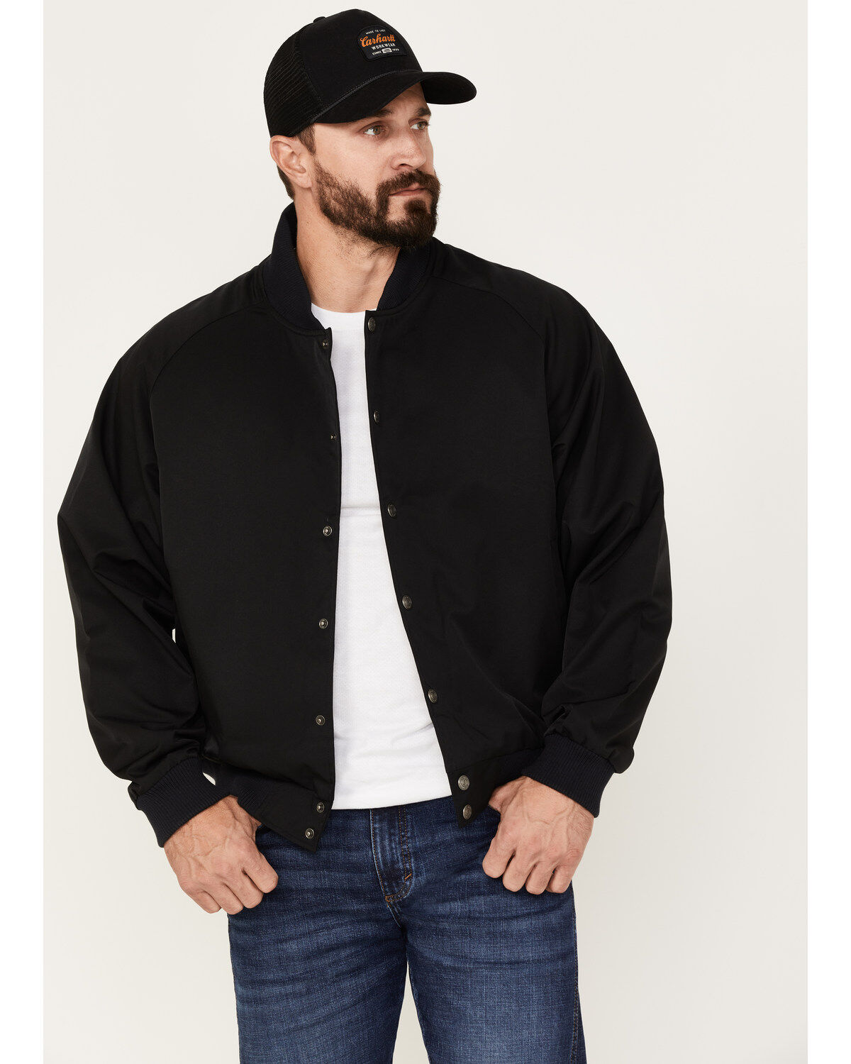 mens black denim jacket style