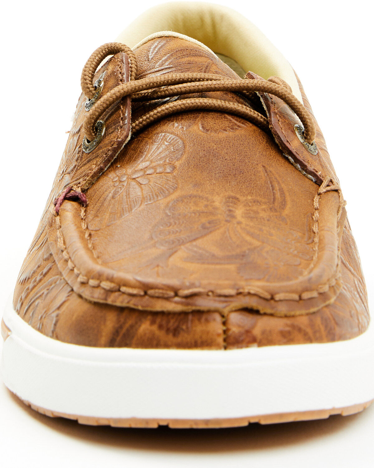 Image #4 - Twisted X Women's Kicks Tooled Casual Shoes - Moc Toe, Tan, hi-res