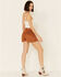 Image #2 - Saints & Hearts Women's Tan Faux Suede Star Shorts, Tan, hi-res