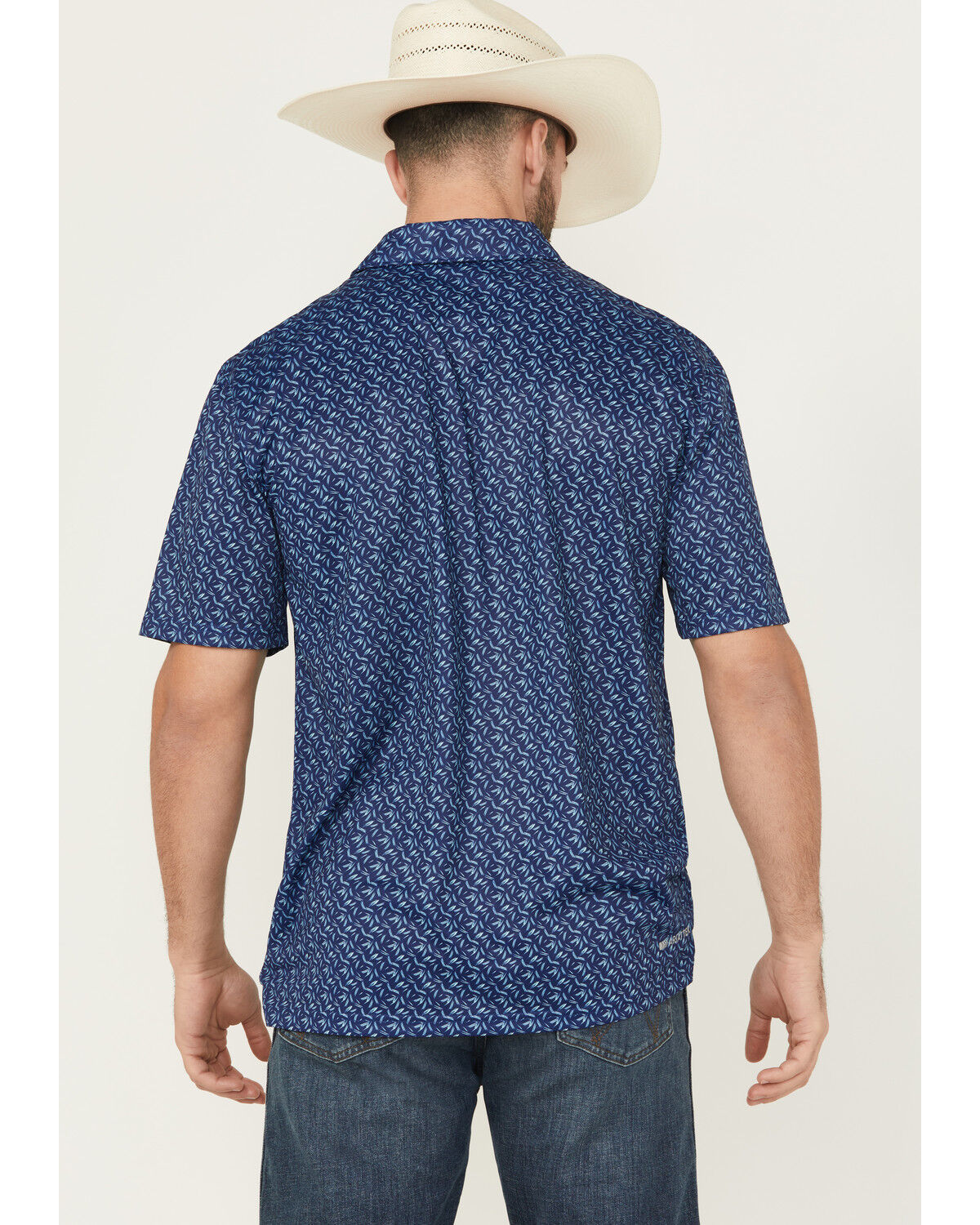 Product Name:  Ariat Men's TEK Leaf Print Short Sleeve Performance Polo