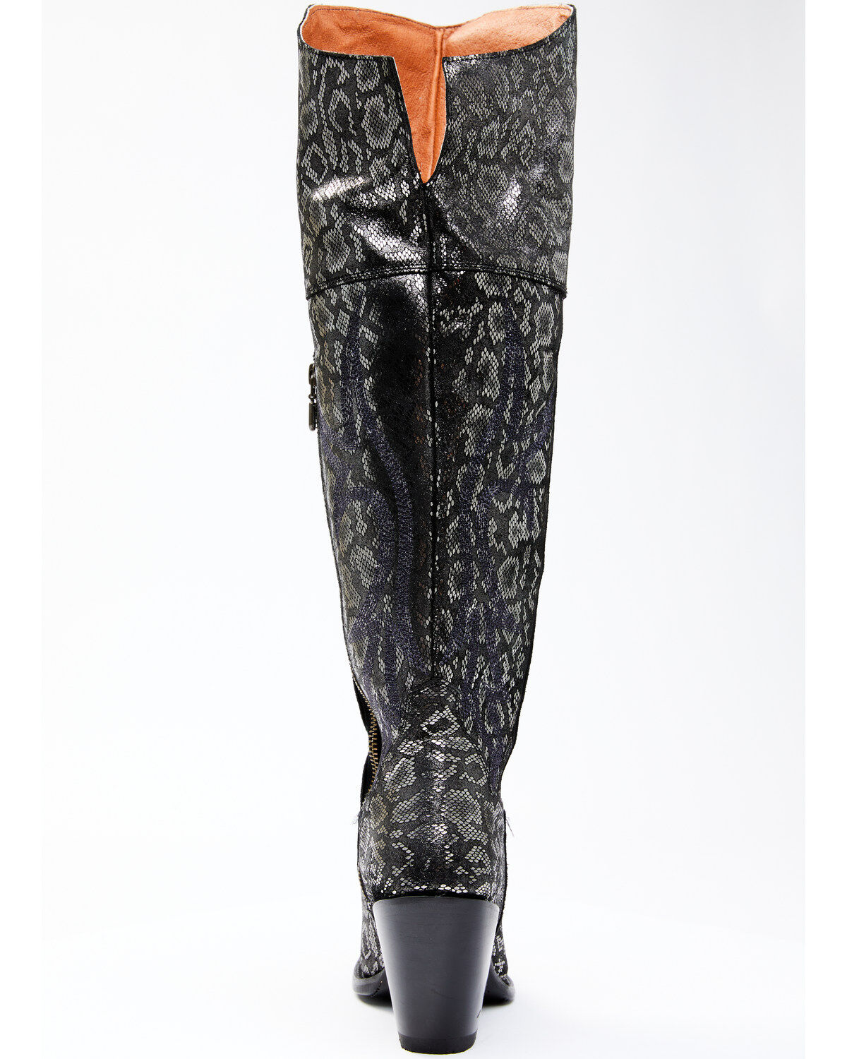 Image #5 - Dan Post Women's Black Snake Print Western Boots - Snip Toe, , hi-res