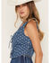 Image #2 - Ashley Women's Boot Barn Exclusive Polka Dot Print Tie-Front Denim Vest, Medium Wash, hi-res